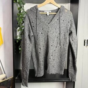 Autumn Cashmere Hoodie Womens Extra Small Grey 100% Cashmere Quite luxury